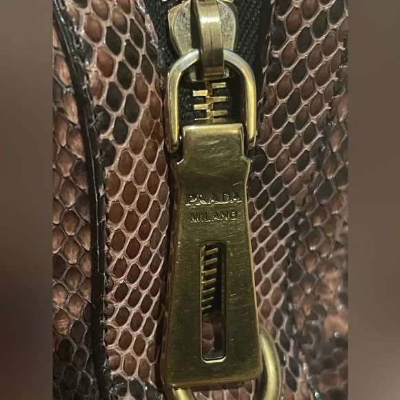 PRADA Pitone Python Snake Jeweled Shoulder Bag - Picture 12 of 13